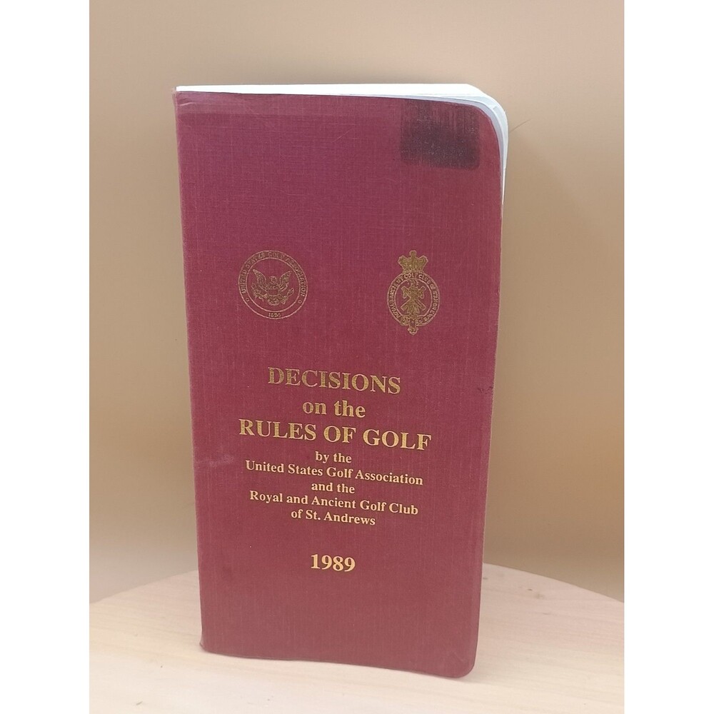 Decisions on the Rules of Golf 1989 By The United States Golf Association Rare